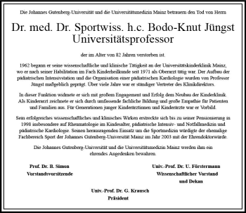 Traueranzeige von Bodo-Knut Jüngst von Trauerportal Rhein Main Presse