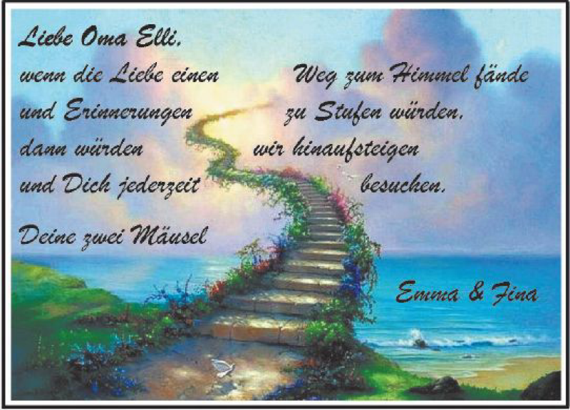  Traueranzeige für Elisabeth Körber vom 12.08.2017 aus Trauerportal Echo Online