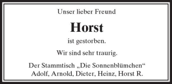Traueranzeige von Horst Freyer von  Usinger Anzeiger