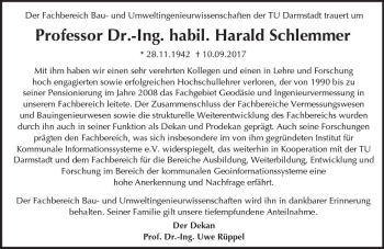 Traueranzeige von Harald Schlemmer von Trauerportal Echo Online