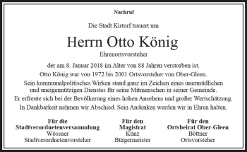 Traueranzeige von Otto König von VRM Trauer