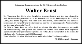 Traueranzeige von Walter Ernst von  Usinger Anzeiger