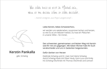 Traueranzeige von Kerstin Pankalla von  Gießener Anzeiger