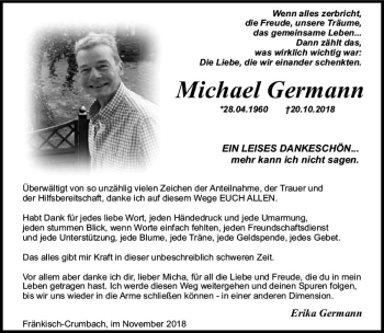 Traueranzeige von Michael Germann von vrm-trauer