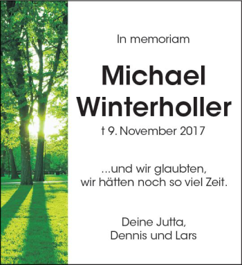 Traueranzeige von Michael Winterholler von VRM Trauer