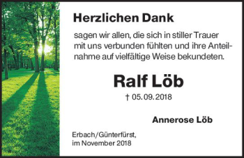 Traueranzeige von Ralf Löb von vrm-trauer