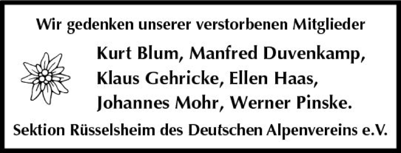  Traueranzeige für Wir gedenken  vom 24.11.2018 aus vrm-trauer
