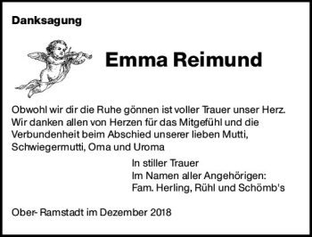Traueranzeige von Emma Reimund von vrm-trauer