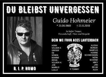 Traueranzeige von Guido Hohmeier von VRM Trauer