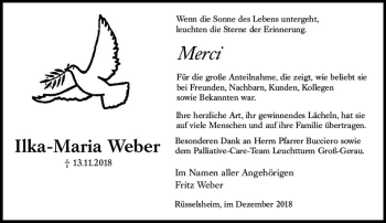 Traueranzeige von Ilka-Maria Weber von vrm-trauer