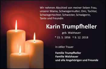 Traueranzeige von Karin Trumpfheller von vrm-trauer