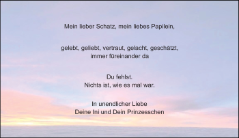 Traueranzeige von Papilein  von Trauerportal Rhein Main Presse