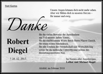 Traueranzeige von Robert Diegel von VRM Trauer