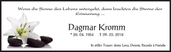 Traueranzeige von Dagmar Kromm von  Kreisanzeiger
