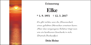 Traueranzeige von Elke Nonnenmacher von Trauerportal Rhein Main Presse