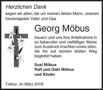Traueranzeige von Georg Möbus von Trauerportal Rhein Main Presse