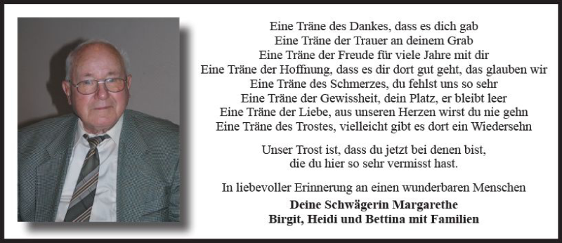  Traueranzeige für Willi Reichert vom 24.03.2018 aus  Kreisanzeiger