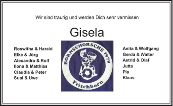 Traueranzeige von Gisela Döll von VRM Trauer