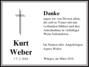 Traueranzeige von Kurt Weber von  Camberger Anzeiger