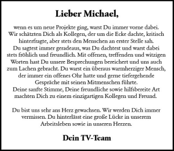 Traueranzeige von Michael Kokula von Trauerportal Rhein Main Presse