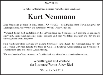 Traueranzeige von Kurt Neumann von Trauerportal Rhein Main Presse