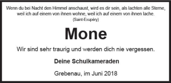 Traueranzeige von Mone  von VRM Trauer