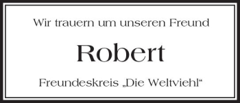 Traueranzeige von Robert  von  Camberger Anzeiger