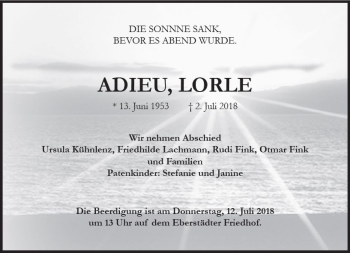 Traueranzeige von Lorle  von vrm-trauer