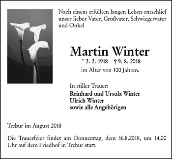 Traueranzeige von Martin Winter von vrm-trauer