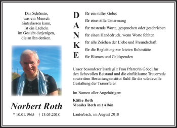 Traueranzeige von Norbert Roth von VRM Trauer