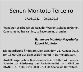 Traueranzeige von Senen Montoto Terceiro von vrm-trauer