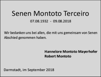 Traueranzeige von Senen Montoto Terceiro von vrm-trauer