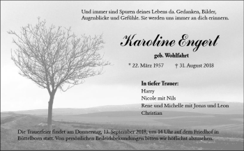 Traueranzeige von Karoline Engert von vrm-trauer