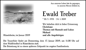 Traueranzeige von Ewald Treber von vrm-trauer
