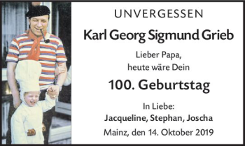 Traueranzeige von Karl Georg Sigmund Grieb von vrm-trauer