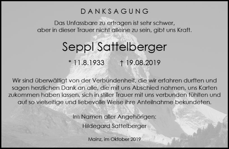  Traueranzeige für Seppl Sattelberger vom 05.10.2019 aus vrm-trauer