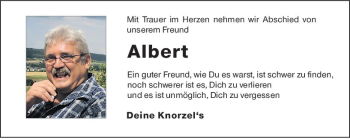 Traueranzeige von Albert Jannke von vrm-trauer