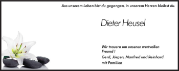 Traueranzeige von Dieter Heusel von vrm-trauer