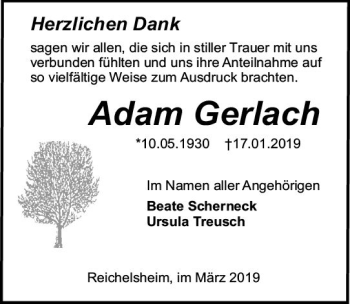 Traueranzeige von Herzlichen Dank von vrm-trauer