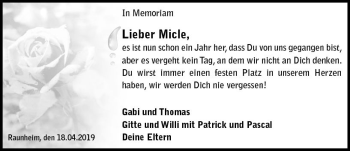 Traueranzeige von Michael Schraidt von vrm-trauer