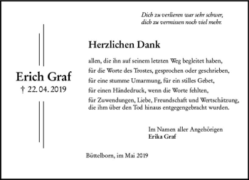 Traueranzeige von Erich Graf von vrm-trauer