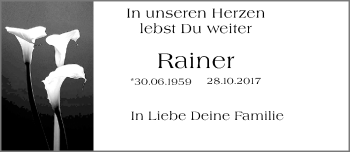 Traueranzeige von Rainer Wittmann von vrm-trauer