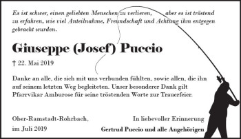 Traueranzeige von Giuseppe Puccio von vrm-trauer