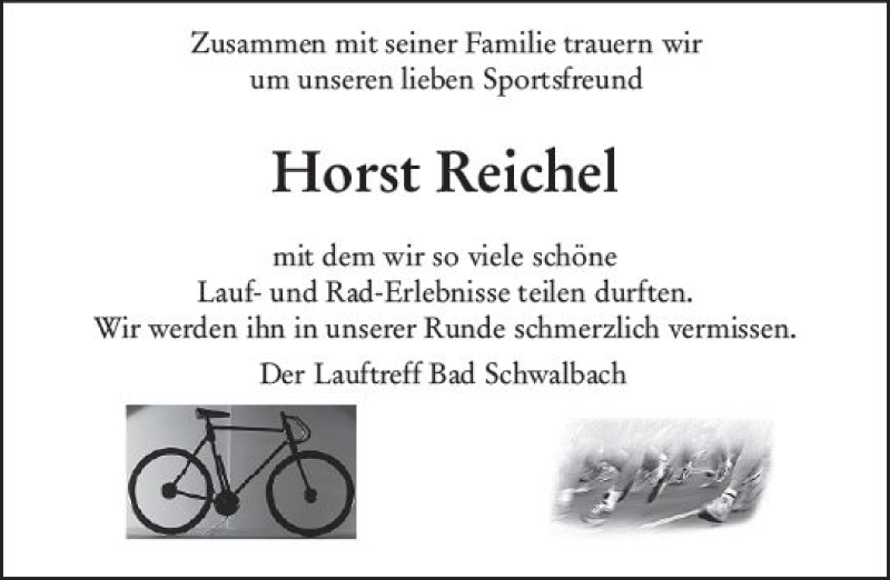  Traueranzeige für Horst Reichel vom 08.08.2019 aus vrm-trauer