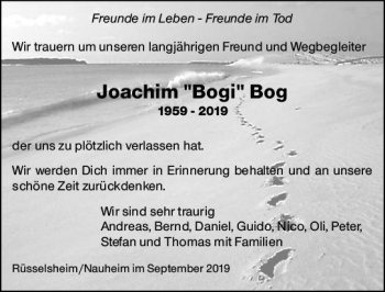 Traueranzeige von Joachim Bog von vrm-trauer