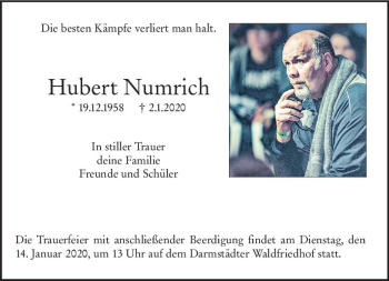 Traueranzeige von Hubert Numrich von vrm-trauer