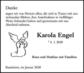 Traueranzeige von Karola Engel von vrm-trauer