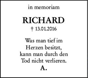 Traueranzeige von Richard Deußer von vrm-trauer