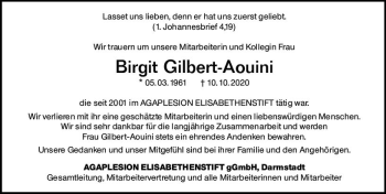 Traueranzeige von Birgit Gilbert-Aouini von vrm-trauer