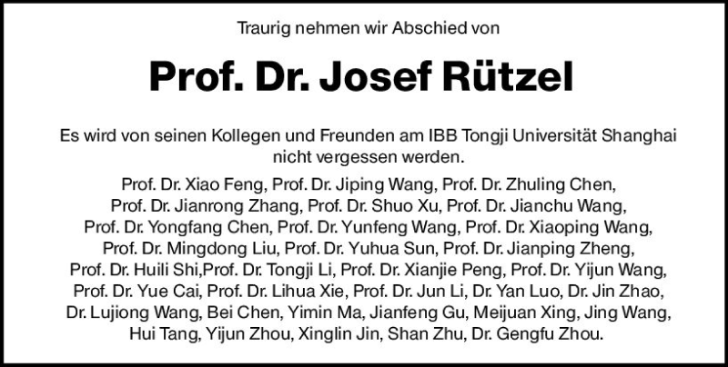 Traueranzeige für Josef Rützel vom 24.10.2020 aus vrm-trauer